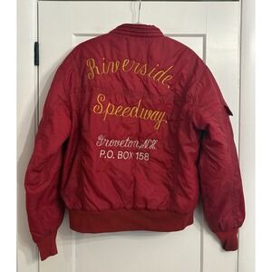 Vintage 80s Riverside Speedway New Hampshire Active Generation Jacket Size Large